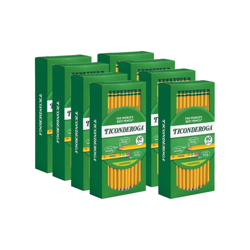 Ticonderoga #2 Pencil with Eraser, 480-Ct., Soft