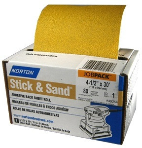 Norton MultiSand 4-1/2" Adhesive-backed Sanding Roll, 180 Grit