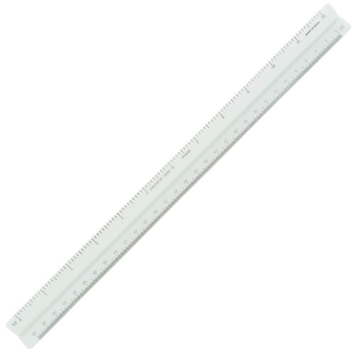 Pacific Arc Triangular Scale, Inch/Metric, 12" White