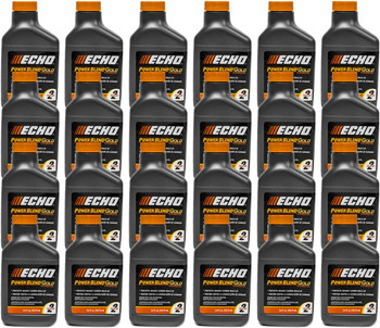 24 Pack of Echo PowerBlend Gold 2-Stroke Engine Oil 5.2 oz Bottle 50:1 Mix for 2 Gallons 6450002S-24PK