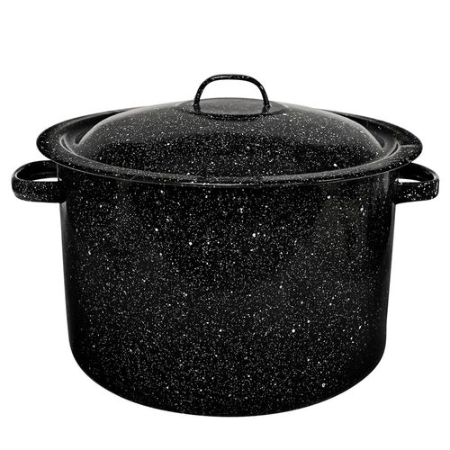 GraniteWare Black Enamelware Stew Pot, 7-1/2 Qt.