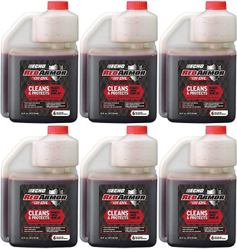6 Pack of Echo Red Armor 2-Stroke Engine Oil 16 oz Bottle 50:1 Mix for 6 Gallons 6550006S-6PK