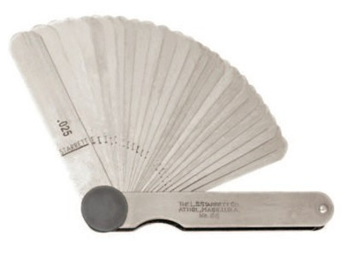 L.S. Starrett Straight-Leaf Thickness Gage, 0.0250 in Thick, 3-1/32 in L, 1 EA, #50314