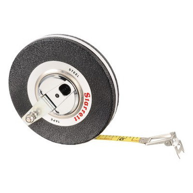 L.S. Starrett 530 Series Steel Long-Line Measuring Tapes, 3/8 in x 50 ft, Inch Diameter, 1 EA, #65953