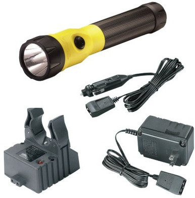 Streamlight PolyStinger LED Rechargeable Flashlights, 1 3-Cell, 185 lumens, Yellow, 1 EA, #76163