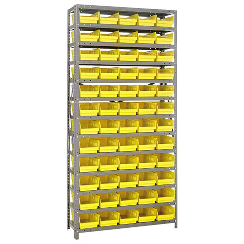 Quantum Steel Shelving System with 60 Bins