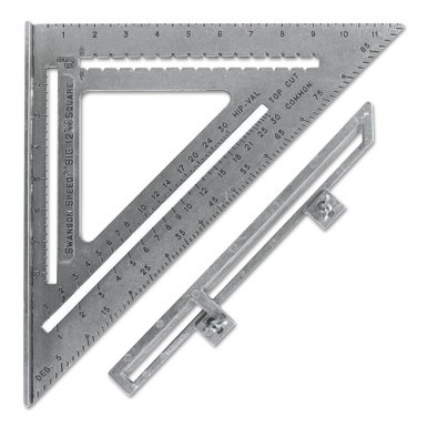 Swanson Tools The Big 12 SpeedSquare, 12 in L, Heavy-Gauge Aluminum Alloy, 1 EA, #S0107