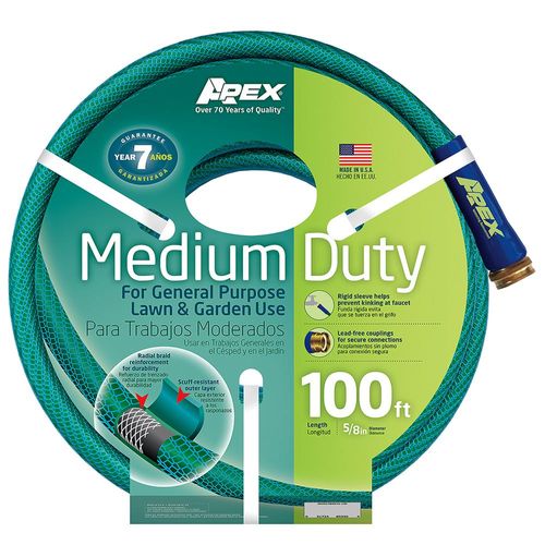 Medium Duty Garden Hose, 5/8 In. x 100 Ft.