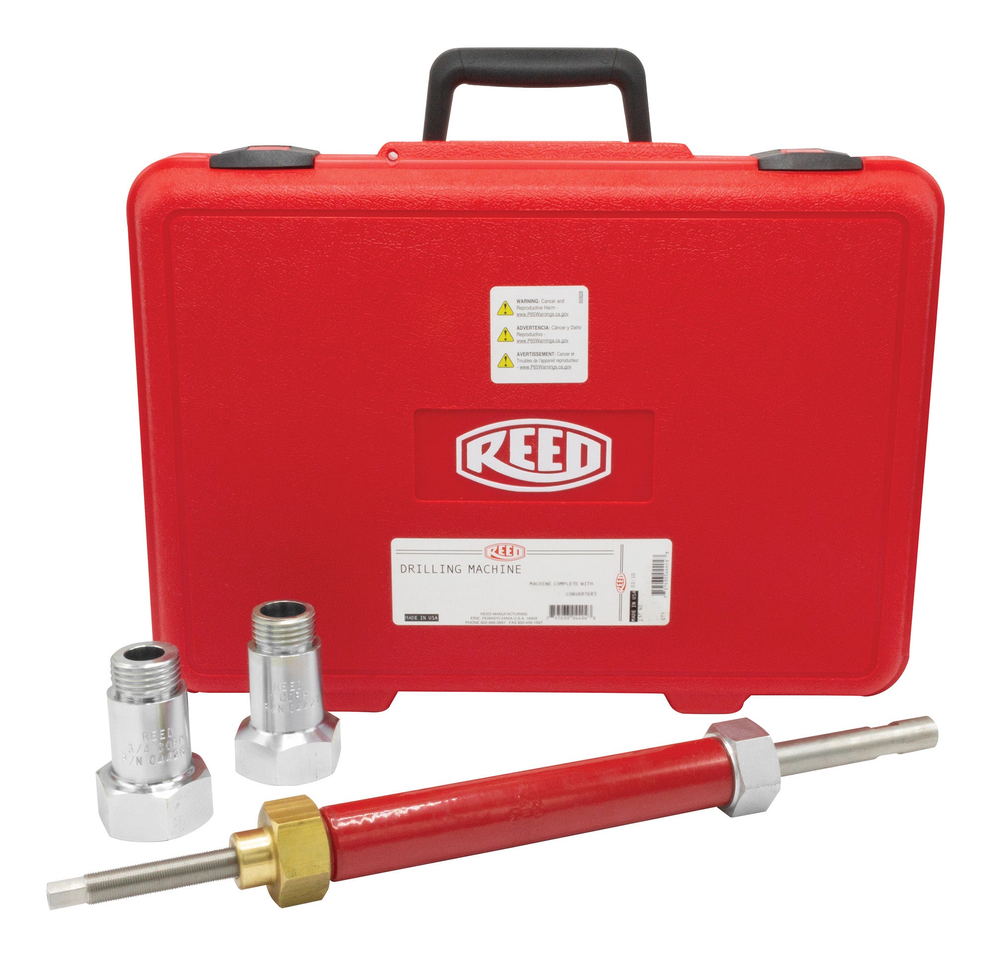 REED DMPVC PVC/PE Drilling Machine with Adapters and Carrying Case