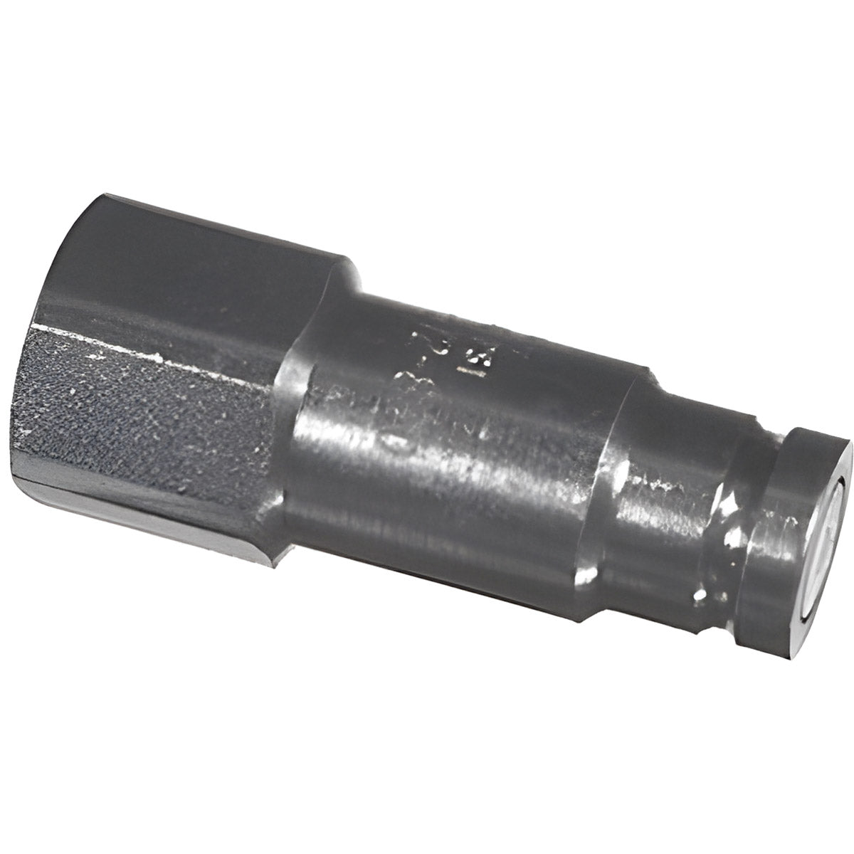 3/8" MALE BODY. 3/8"-18 NPSF FEMALE THREAD. FLAT FACE NON-SPILL STYLE VALVE