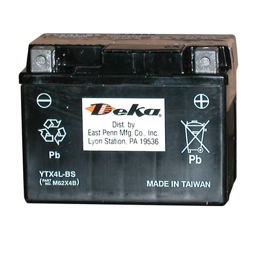 Deka Motorcycle, ATV, Small Engine Battery, 12 Volts, CCA 60