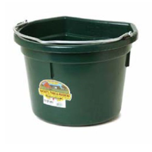 22 Quart Flat Back Green Plastic Bucket
