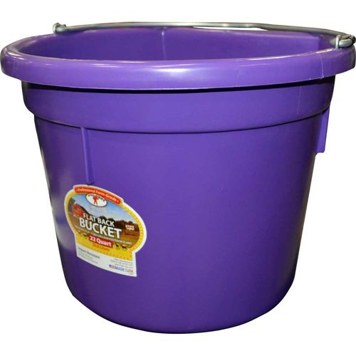 22 Quart Flat Back Plastic Bucket