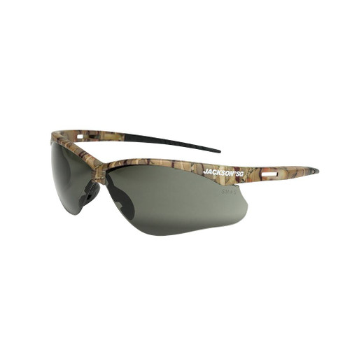 Jackson SG Safety Glasses, Camo Frame, Smoke Lens