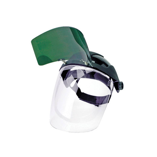 Sellstrom DP4 Series Face Shield, Ratcheting Headgear with Flip-up IR Window
