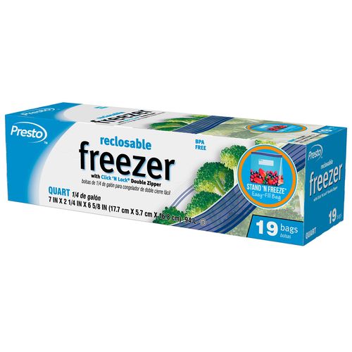 Quart Freezer Bags, 19 Bags per Box