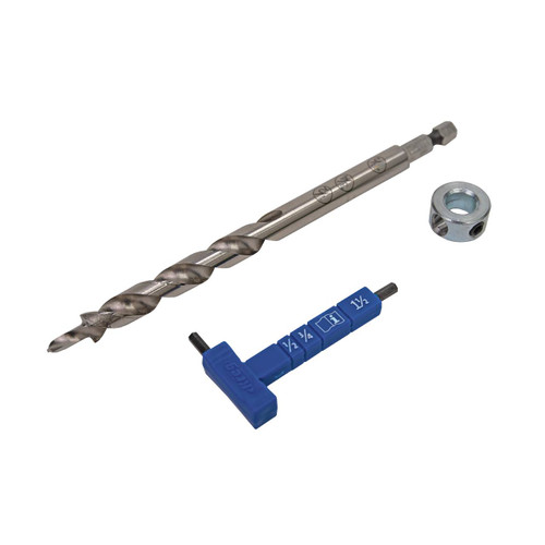 Kreg Easy-Set Drill Bit w/Stop Collar & Gauge/Hex Wrench