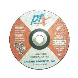 PFX Grinding Wheel for Stainless Steel , 4 1/2" X 1/8" X 5/8", Type 27 (10/pkg)