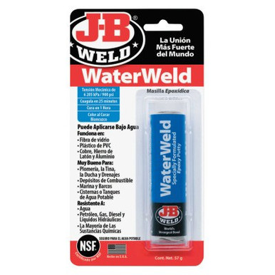 J-B Weld Water Weld Compound, 2 oz Tube, Off White, 1/EA
