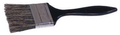 Weiler Chip & Oil Brushes, 4 in wide, 2 1/4 in trim, Grey China, Plastic handle, 12 EA, #40032