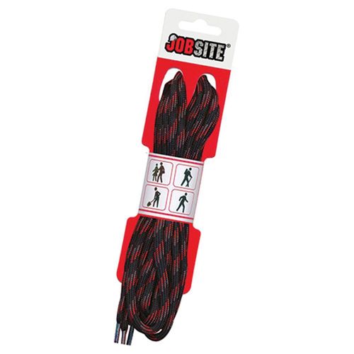 JOBSITE Black/Brown Braided Laces, 45" Long