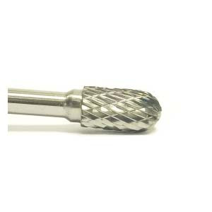SC-7 Double Cut Cylindrical Radius End Cut Carbide Burr With 6" Shank, 3/4" x 1" x 1/4" x 6" (Qty. 1)