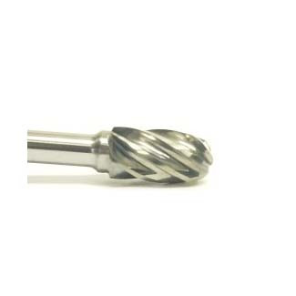 SE-3 Aluminum Cut Carbide Burr Oval With 6" Shank, 3/8" x 3/4" x 1/4" x 6" (Qty. 1)