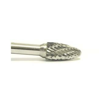 SF-13 Double Cut Carbide Burr Radius End Round Tree, 1/2" x 3/4" x 1/4" (Qty. 1)