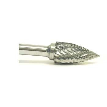 SG-5 Double Cut Carbide Burr Pointed Tree With 12" Shank, 1/2" x 1" x 1/4" x 12" (Qty. 1)