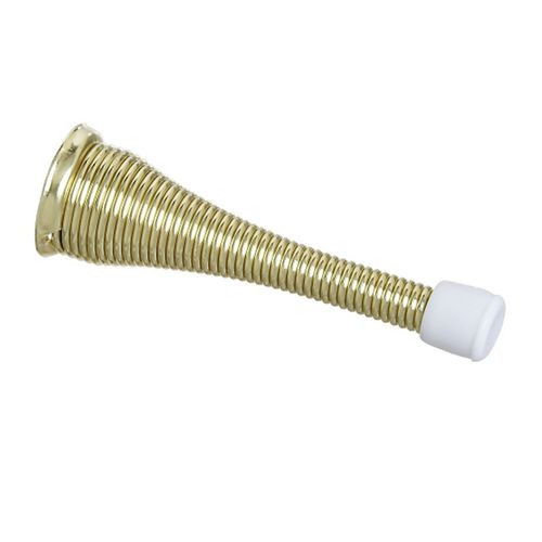 3" Brass Finish Spring Door Stop (2 pack)