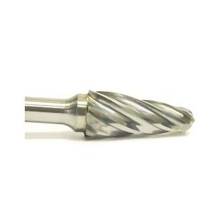 SL-3 Aluminum Cut Carbide Burr 14 Degree Taper With 6" Shank, 3/8" x 1 1/16" x 1/4" x 6" (Qty. 1)