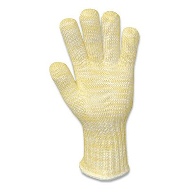Wells Lamont 2610 Kevlar/Nomex Seamless Glove, Heat Resistant, Yellow/White, Large, 12 Pair, #2610L