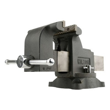 JPW Industries Shop Vises, 5 in Jaw, 3 in Throat, Swivel Base, 1/EA, #63301