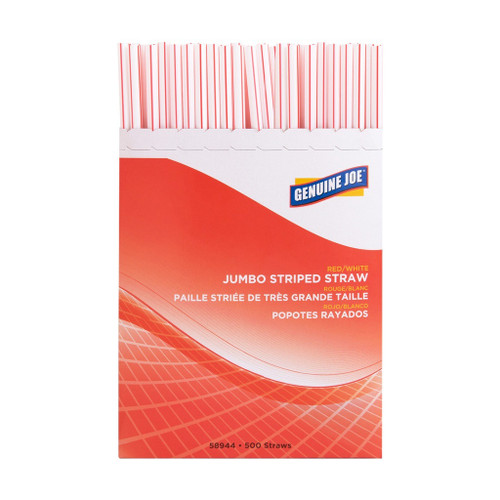 Genuine Joe Jumbo Straws, Qty. 500