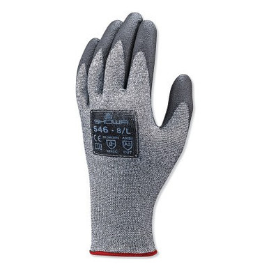 SHOWA Nitrile, Cut Resistant Gloves, Size XL, A3 ANSI/ISEA Cut Level, Gray, 12 Pair, #546XL09
