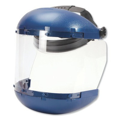 Sellstrom 381 Series Ratchet Faceshield Assy, AF/Clear, 6-1/2 in W x 19-1/2 in L, 1/EA, #S38140