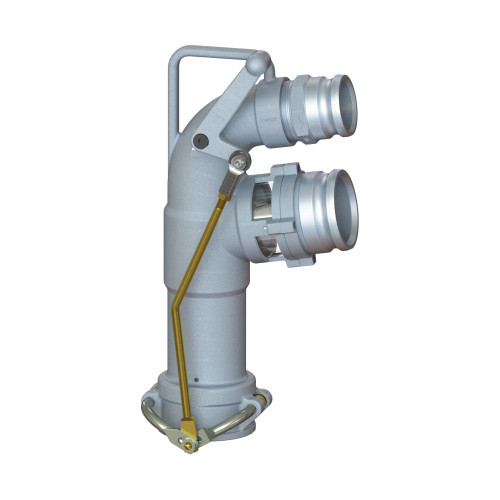 PT Coupling VR400A Single Point Coaxial Vapor Recovery Elbow w/ 4 in. Male Adapter, 22.4 in. H