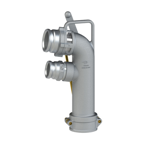 PT Coupling UVR 400 Single Point Coaxial Vapor Recovery Elbow w/ 4 in. Male Adapter, 22.4 in. H