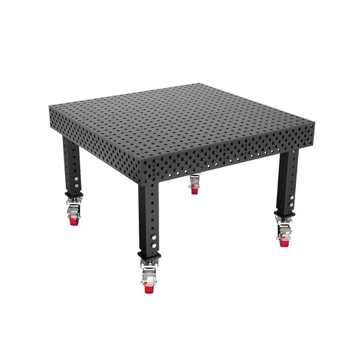 Strong Hand Tools Alpha Welding Table, Casters, Adj. Height, 4' x 4'