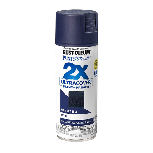 Rust-Oleum 2X Ultra Cover Spray Paint + Primer, Satin Midnight Blue