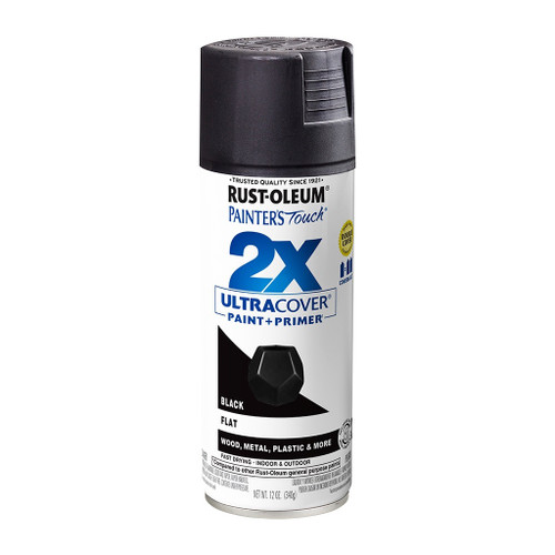 Rust-Oleum 2X Ultra Cover Spray Paint + Primer, Flat Black