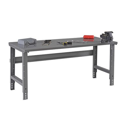 Tennsco Adjustable Leg Work Bench, 72" x 30" Steel Top