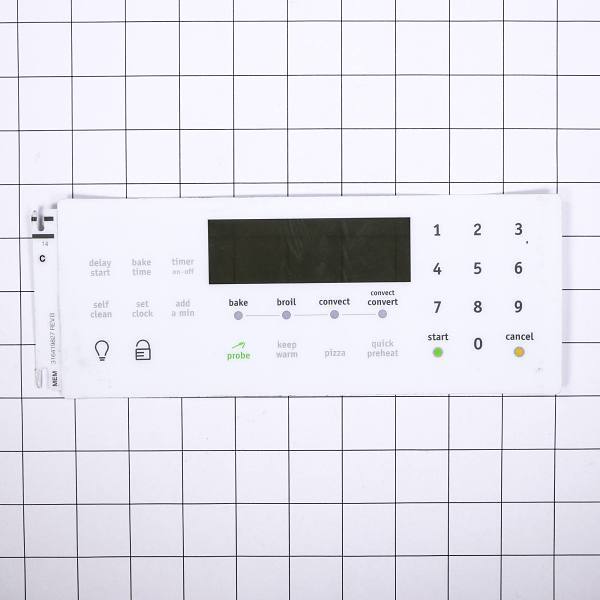 Electrolux Replacement Control Overlay For Range, Part#316419827