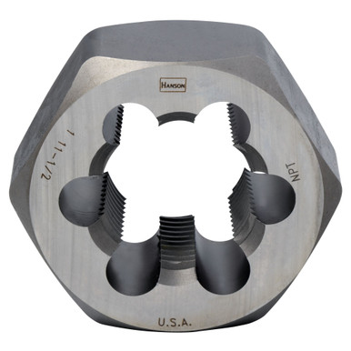 Irwin High Carbon Steel 1" Re-threading Hexagon Taper Pipe Die, 11-1/2NPT #7407 (1/Pkg.)
