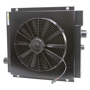 80 GPM Oil Cooler w/12 Volt DC Fan and Internal Bypass AKG DCS30-12-BP65