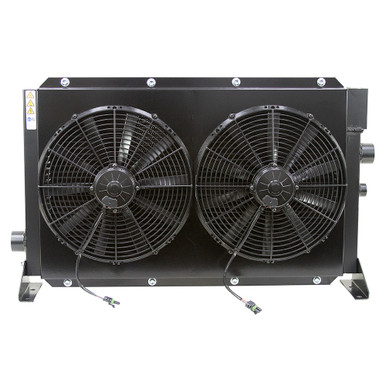 80 GPM Oil Cooler w/12 Volt DC Fan and Internal Bypass AKG DCS60-12-BP65