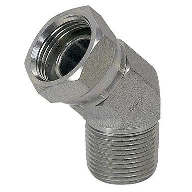 3/4" NPT Male x 1/2" NPT Female Swivel 45 Degree Elbow 1503-12-08 Adapter