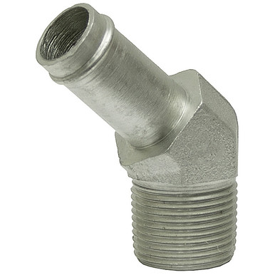 1/4" Hosebarb x 1/4" NPT Male 45 Degree Elbow 4503-04-04 Adapter