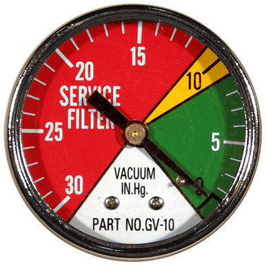 Filter Indicator Gauge Use On Suction Line Only Zinga GV10