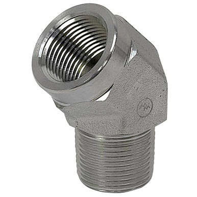 3/8" NPT Male x 3/8" NPT Female 45 Degree Elbow 5503-06-06 Adapter